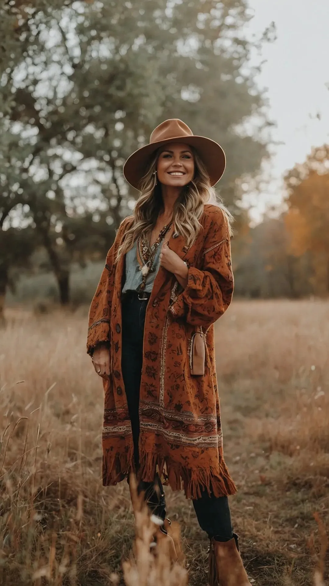 Wanderlust Styles: 15 Edgy Boho Outfits to Rock this Fall