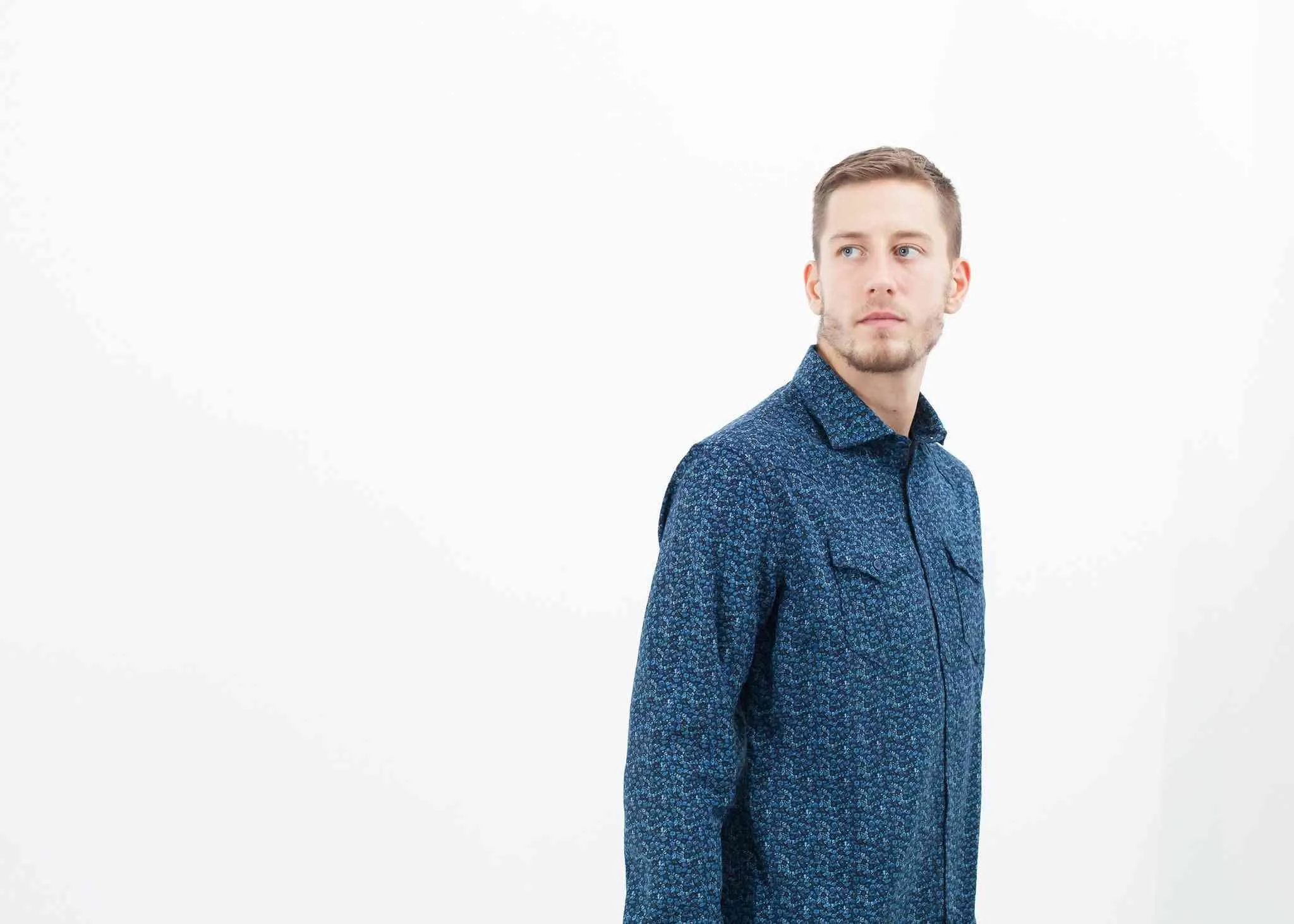 Western Arkansas Button-Up in Blue Floral