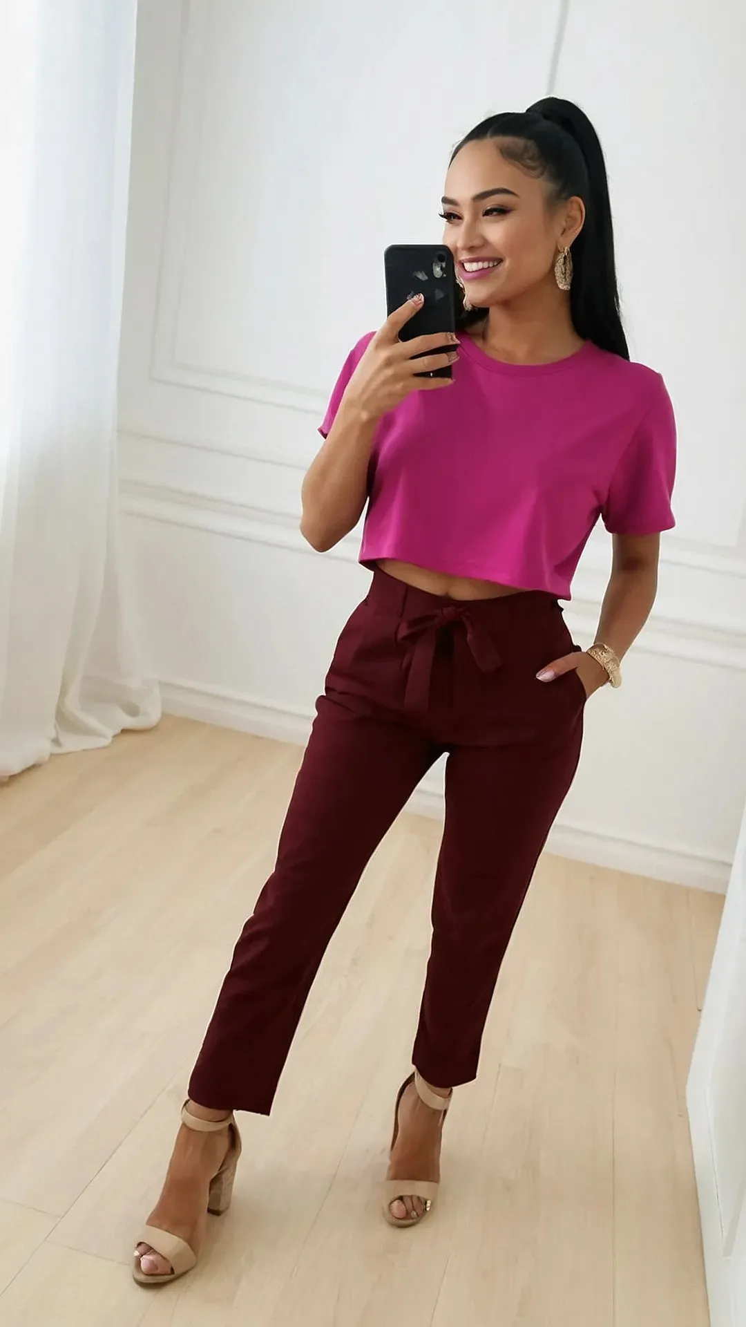 Wine Not? Outfit Ideas Featuring Stunning Wine Colour Trousers