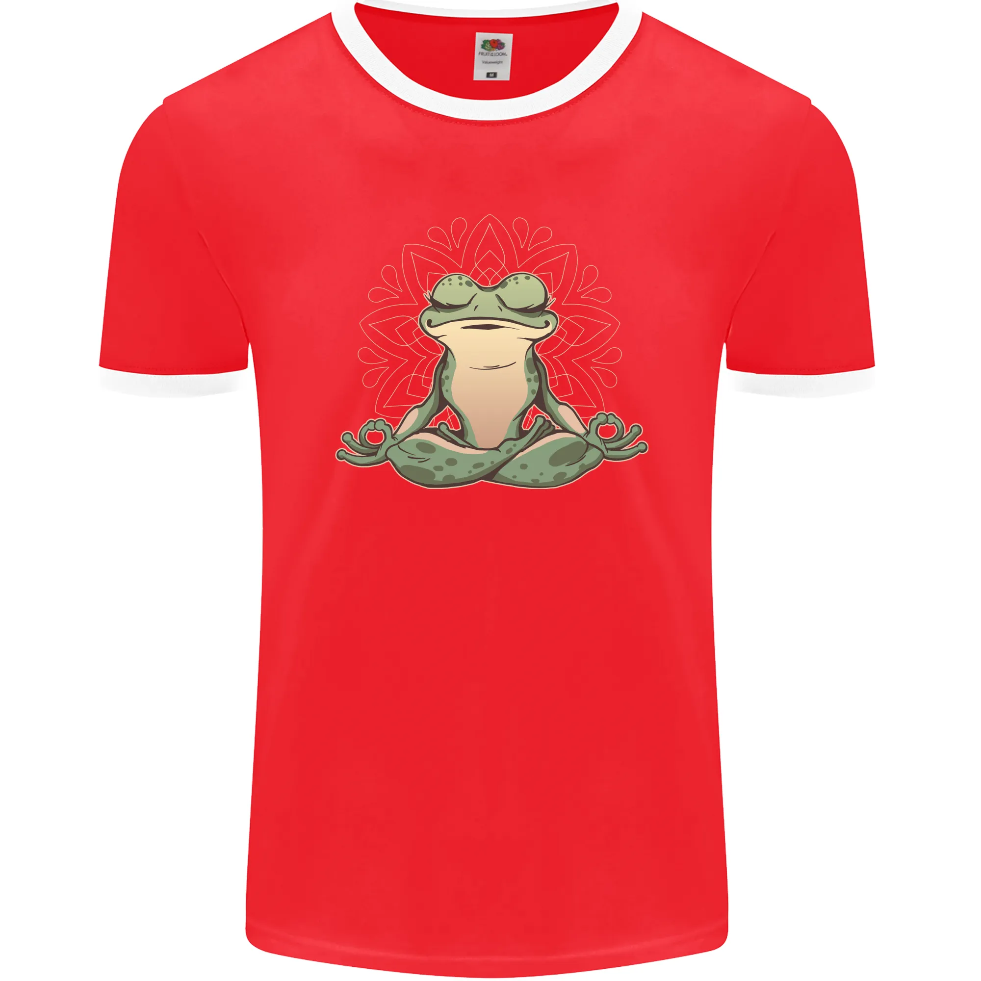 Yoga Frog Meditation Mens Ringer T-Shirt FotL