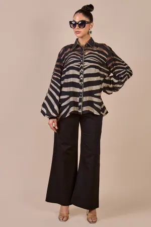 Zebra Print Short Top